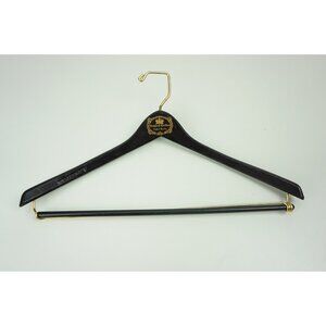 Oxxford Clothes Black Wishbone Wooden Suit Hanger
